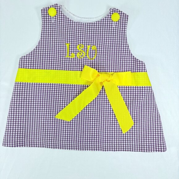 LSU Girls 2 piece Elastic Waist Bloomer Shorts Matching Outfit Set 2T - 3T - Picture 9 of 13